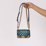Chanel Mini Boy Bag with Baroque Metallic Patent AGHW