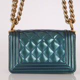 Chanel Mini Boy Bag with Baroque Metallic Patent AGHW