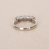 Modern Pt900 Platinum and Diamond Bar Ring, Size US 8.25