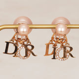 Dior Rose Tribales Logo Clip-On Earrings