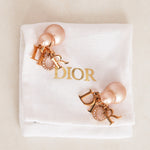 Dior Rose Tribales Logo Clip-On Earrings