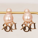 Dior Rose Tribales Logo Clip-On Earrings
