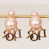 Dior Rose Tribales Logo Clip-On Earrings