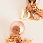 Dior Rose Tribales Logo Clip-On Earrings