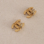 Chanel 2001 CC Pearl Clip-On Earrings 24K gp