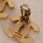 Chanel 2001 CC Pearl Clip-On Earrings 24K gp