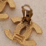 Chanel 2001 CC Pearl Clip-On Earrings 24K gp