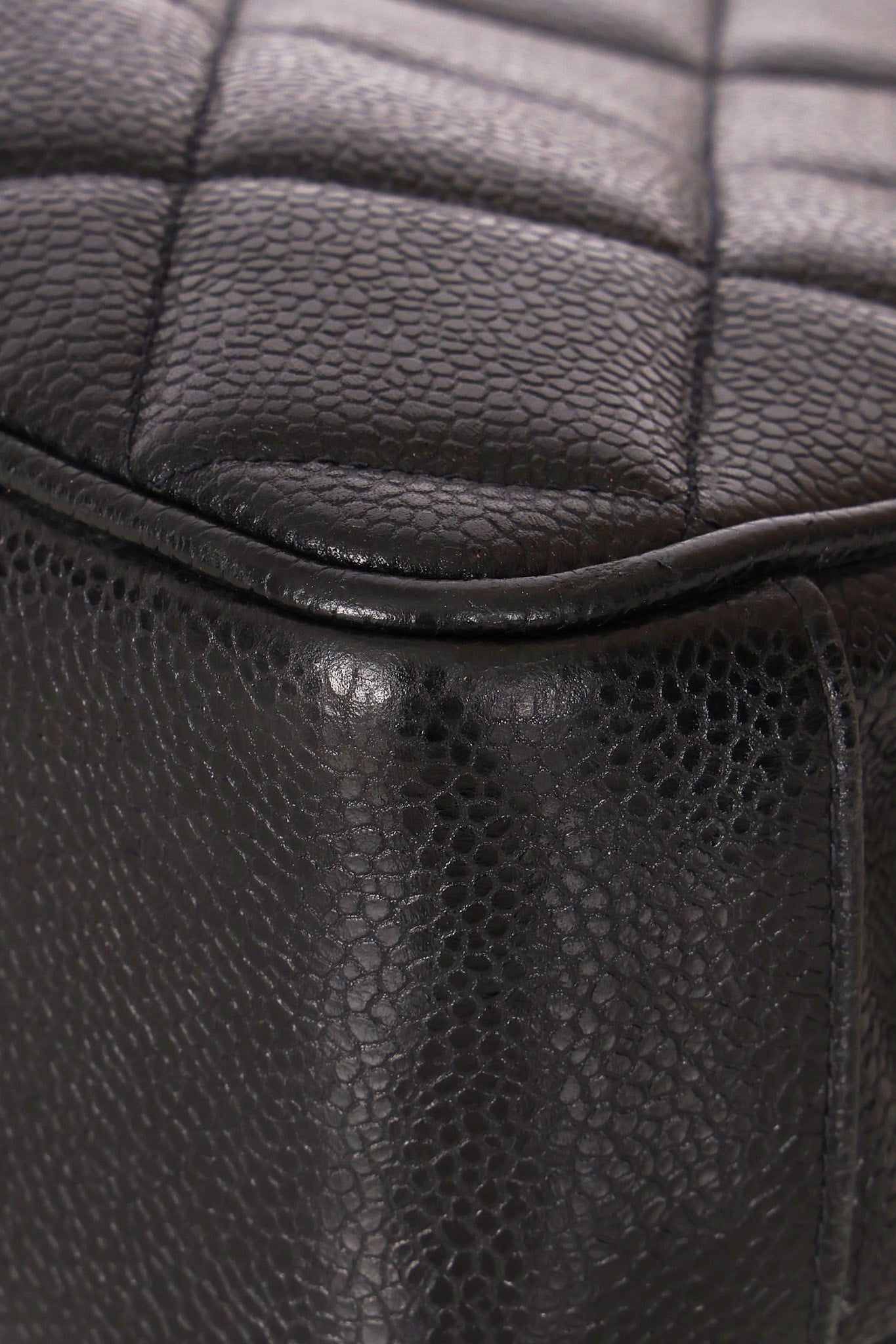 Chanel XL CC Turnlock Tote Black Caviar 1996 24K GP