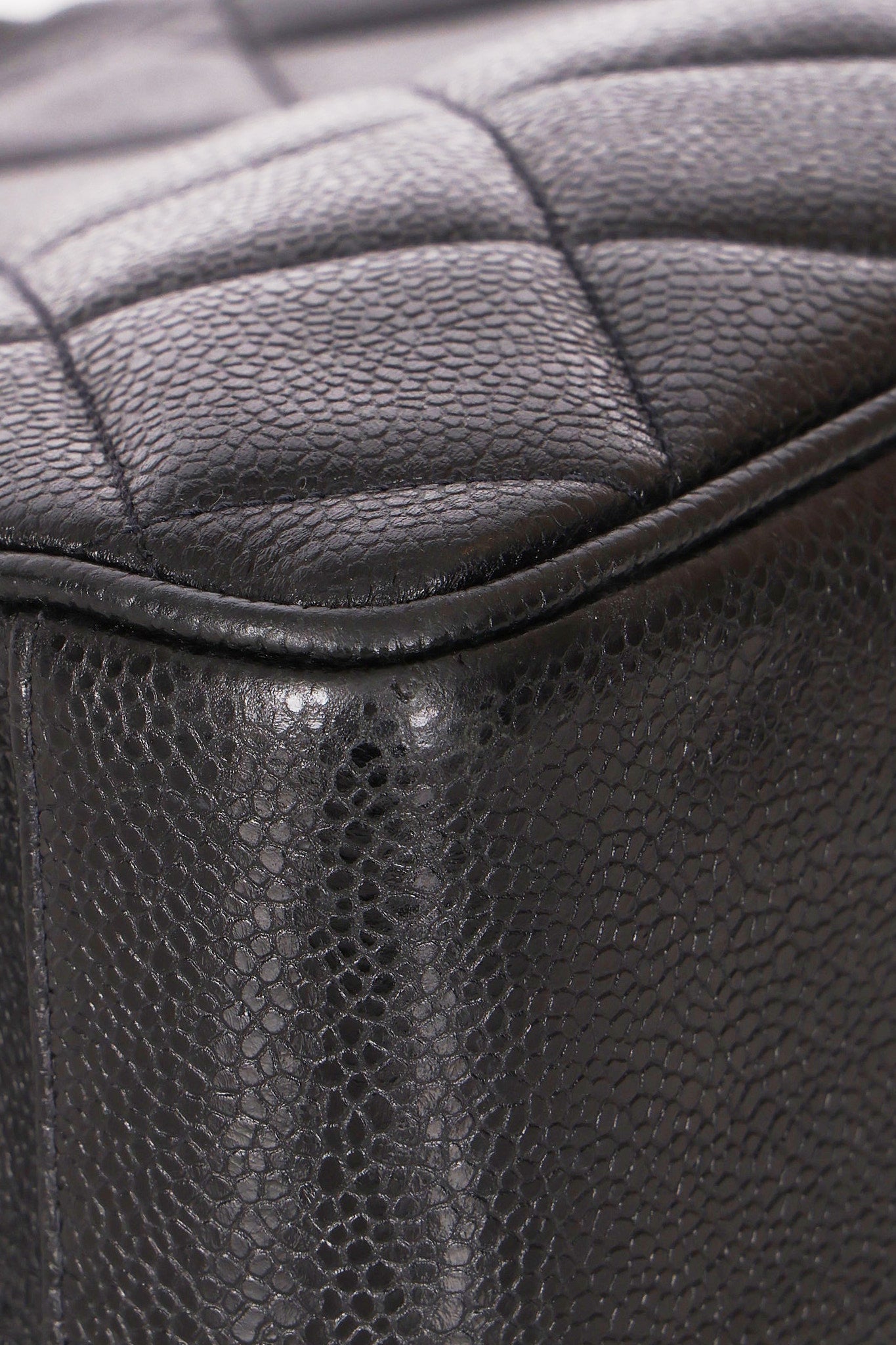 Chanel XL CC Turnlock Tote Black Caviar 1996 24K GP