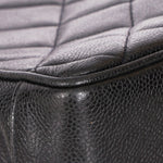Chanel XL CC Turnlock Tote Black Caviar 1996 24K GP