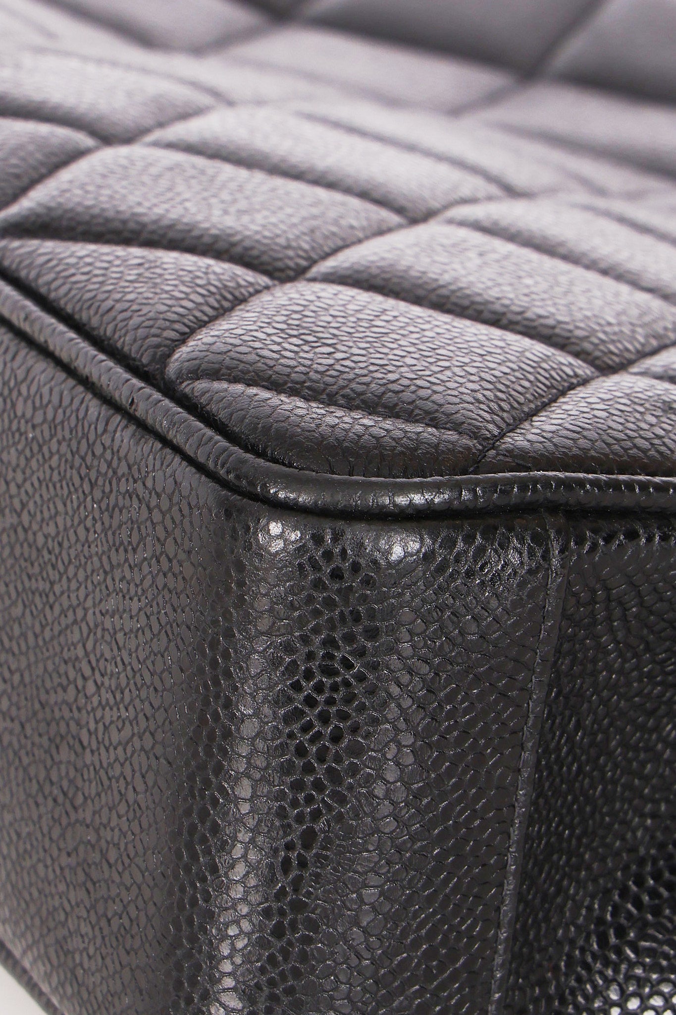 Chanel XL CC Turnlock Tote Black Caviar 1996 24K GP