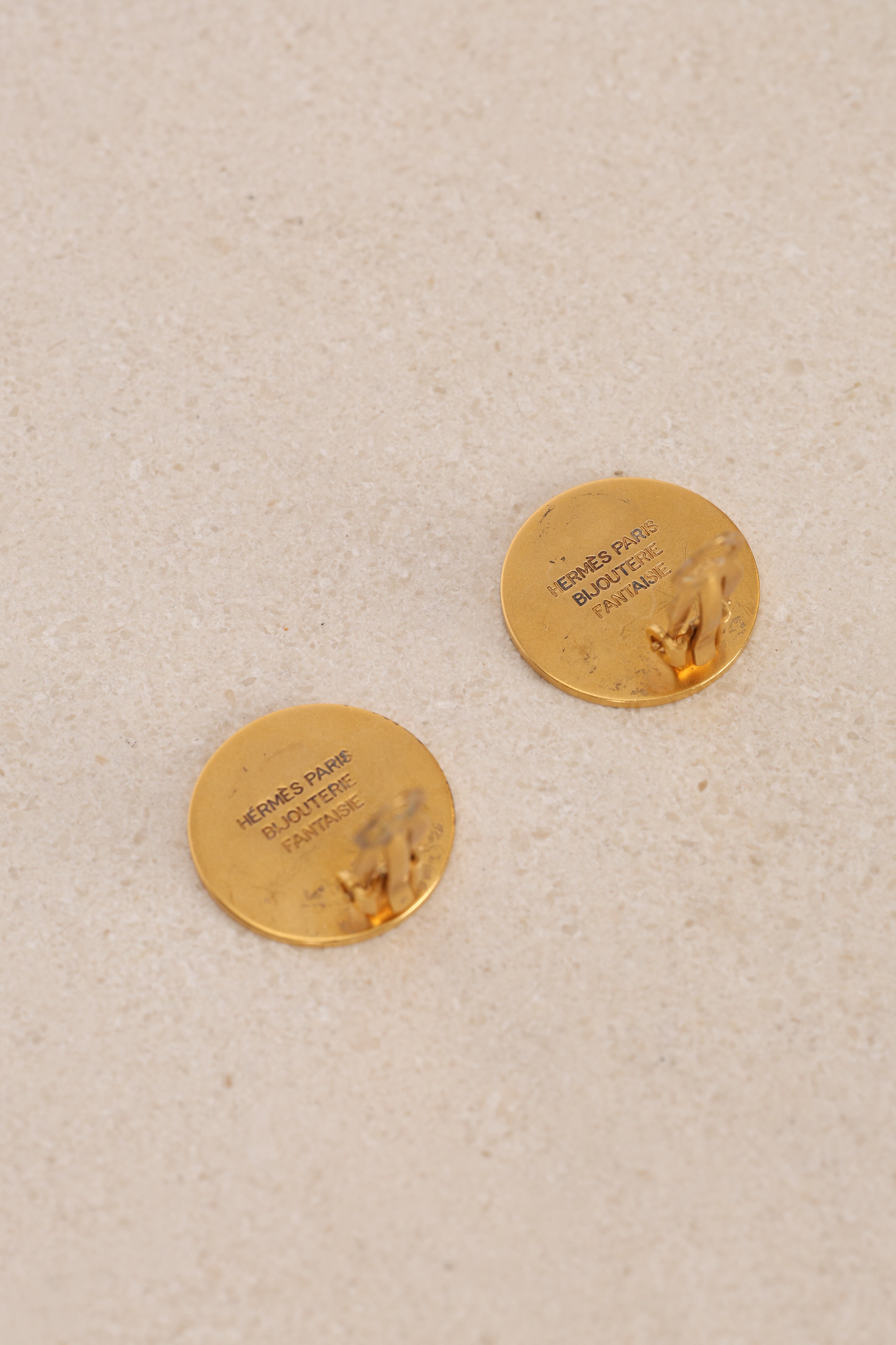 Hermès Gold Clou De Selle Earrings
