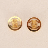 Chanel 1997 CC Turnlock Circle Clip-On Earrings 24K GP