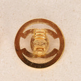 Chanel 1997 CC Turnlock Circle Clip-On Earrings 24K GP