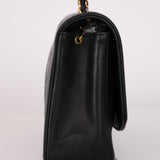 Chanel Medium Diana Black Lambskin 24K GP