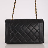 Chanel Medium Diana Black Lambskin 24K GP