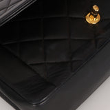 Chanel Medium Diana Black Lambskin 24K GP
