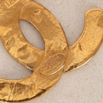 Chanel CC Woven Brooch 1989 24K GP