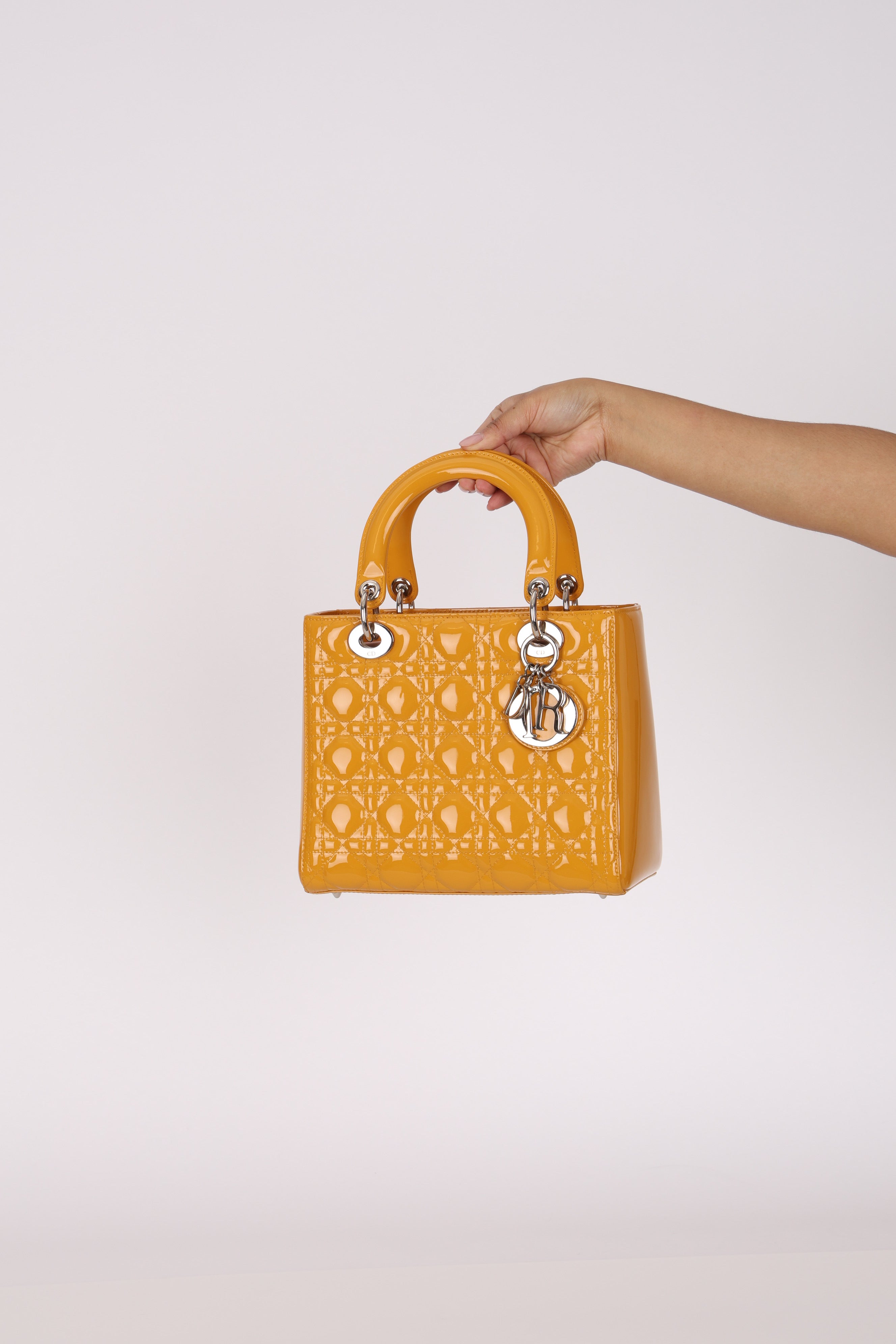 Dior Patent Cannage Small Lady Bag