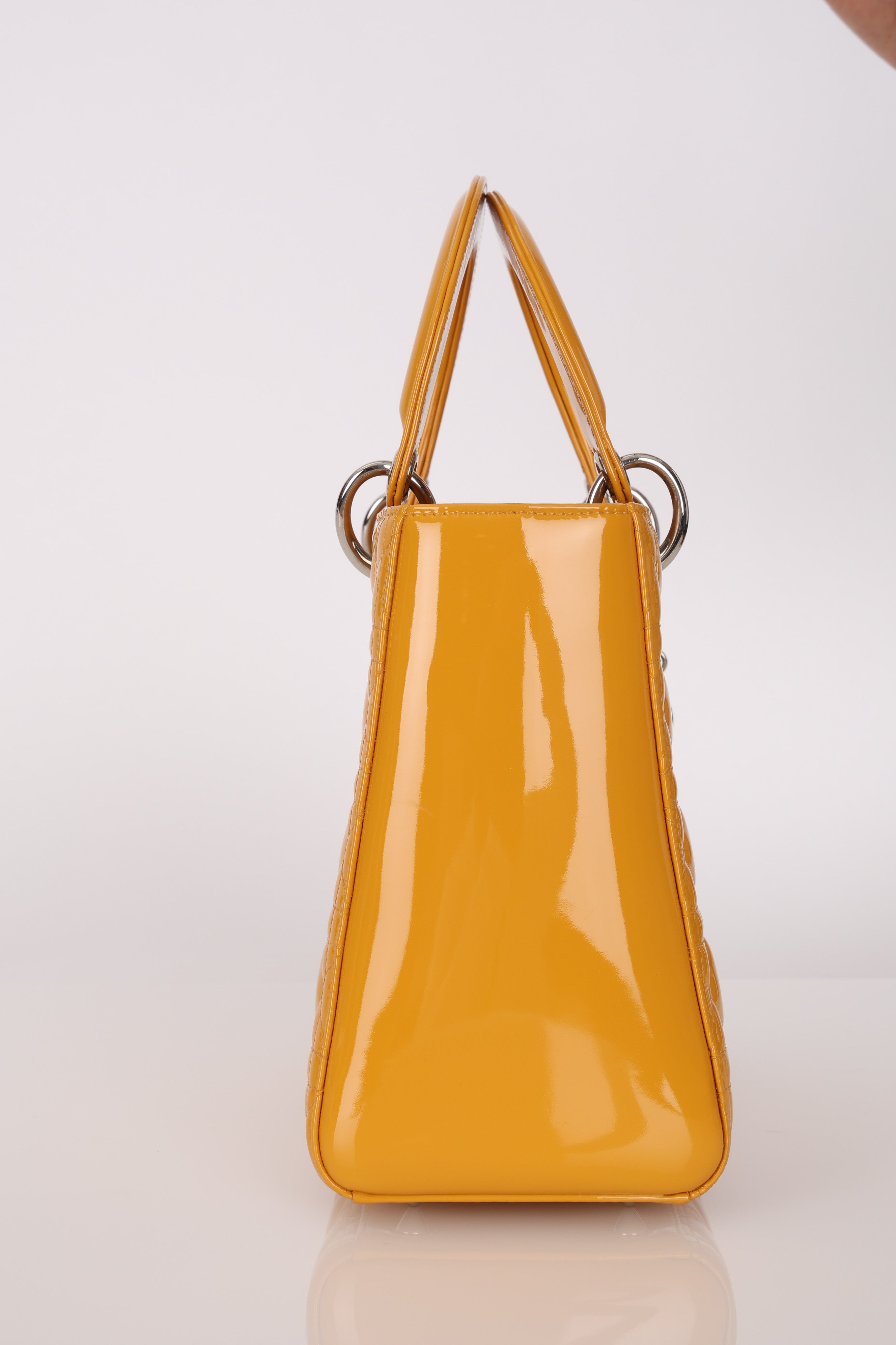 Dior Patent Cannage Small Lady Bag