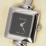 Gucci 1900L Square Stainless Steel Onyx Watch 19mm