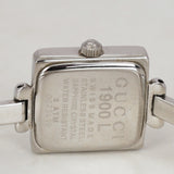 Gucci 1900L Square Stainless Steel Onyx Watch 19mm