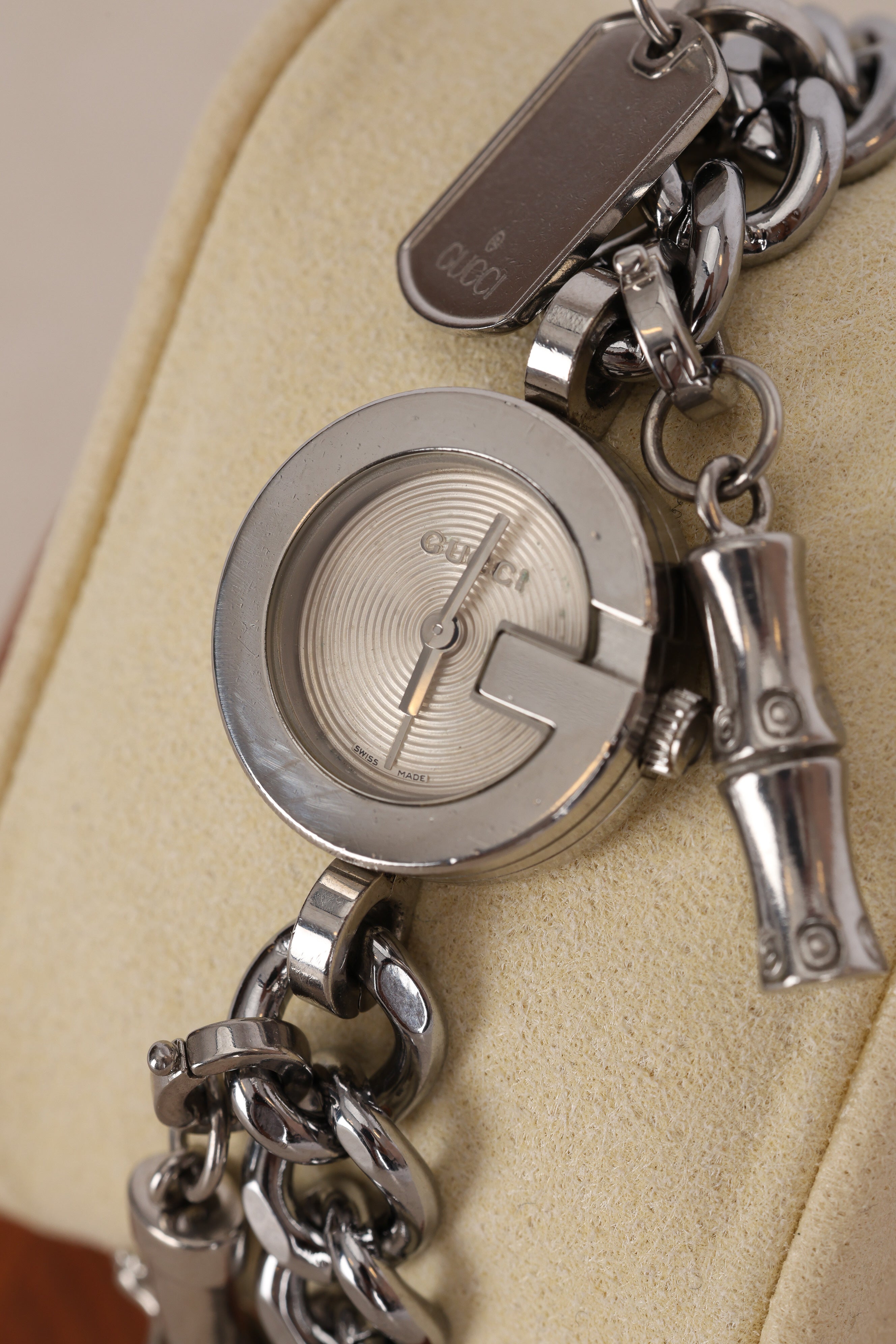 Gucci G Silver Bezel Charms Watch 24mm