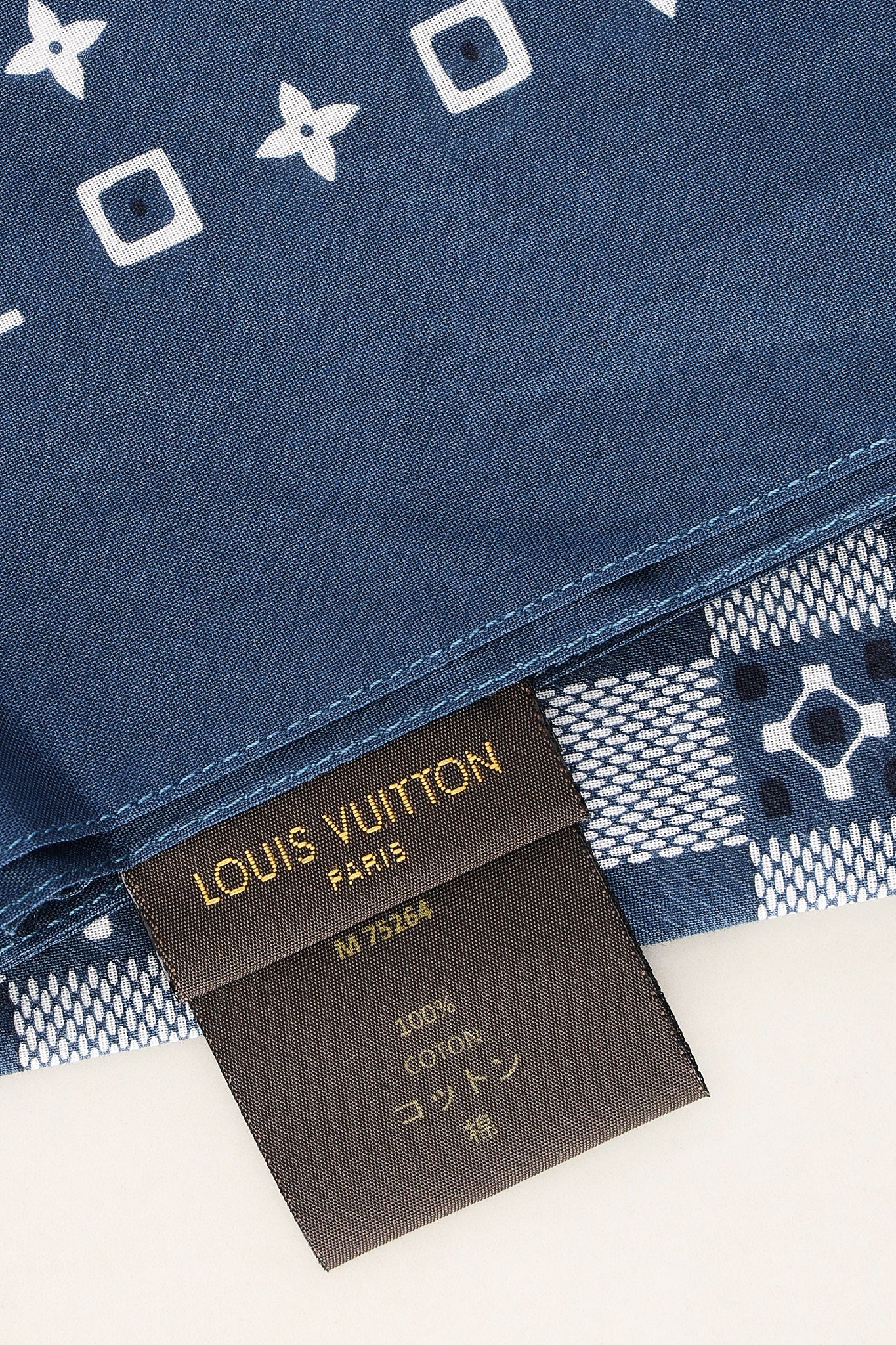 Louis Vuitton Paisley Blue Bandana Scarf