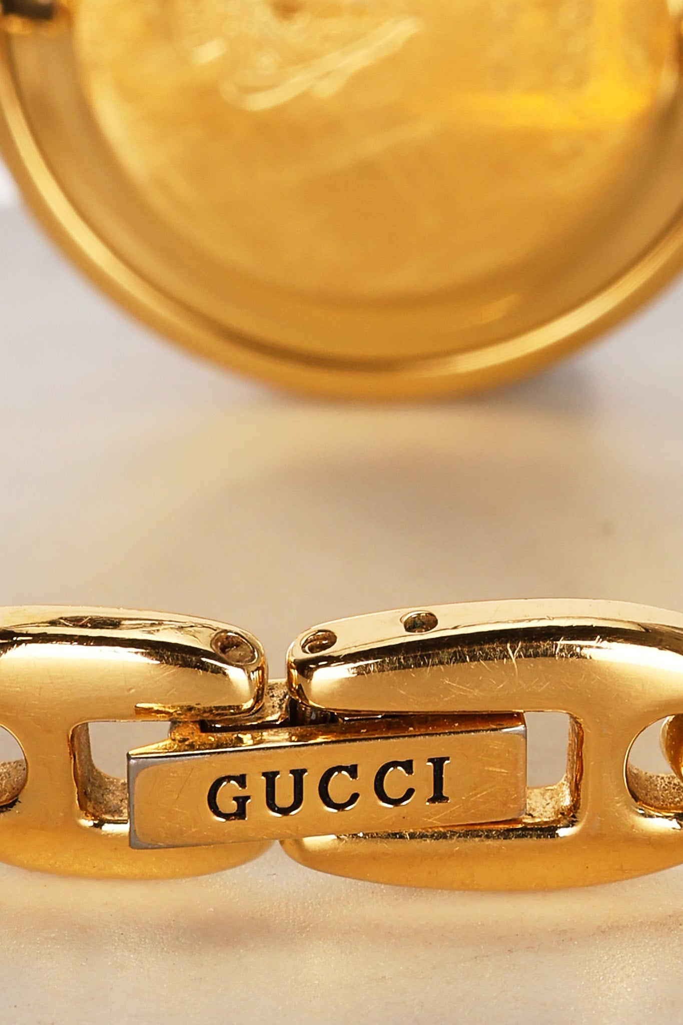 Gucci Multicolor Bezel Gold Watch