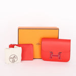 Hermès Constance Slim Wallet Rouge De Coeur Epsom 2021 PHW