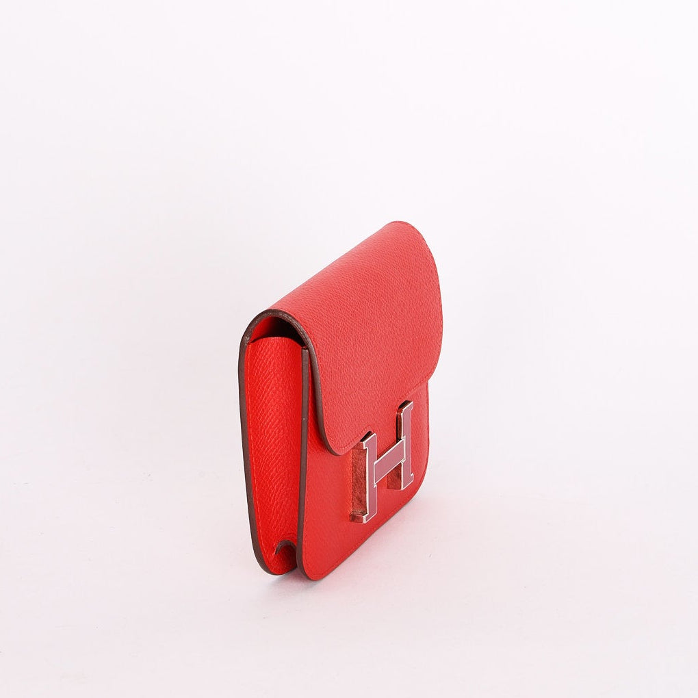 Hermès Constance Slim Wallet Rouge De Coeur Epsom 2021 PHW