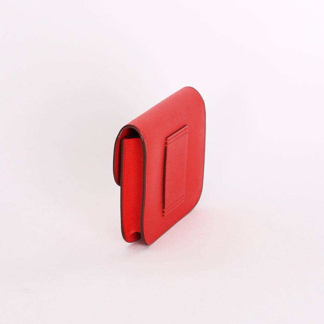 Hermès Constance Slim Wallet Rouge De Coeur Epsom 2021 PHW