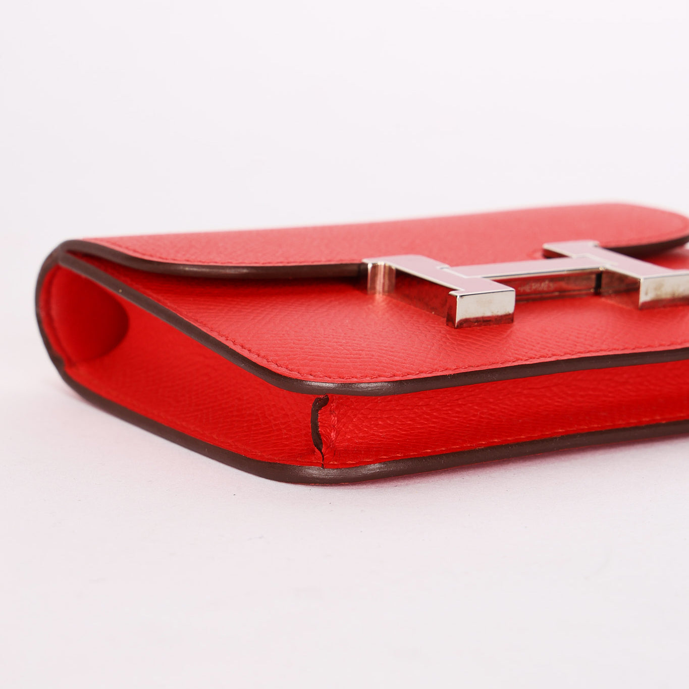 Hermès Constance Slim Wallet Rouge De Coeur Epsom 2021 PHW