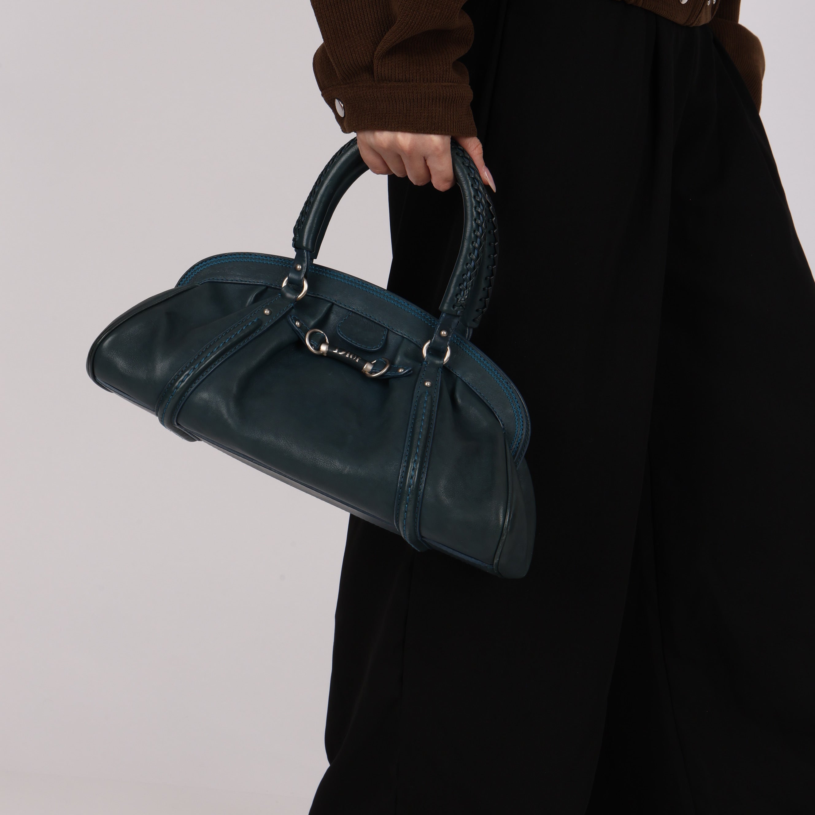 Christian Dior My Dior Frame Bowling Bag Dark Teal 2006