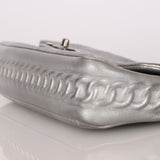 Chanel Medium Single Flap Precious Symbols Silver Embossed 2014 RHW