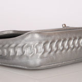 Chanel Medium Single Flap Precious Symbols Silver Embossed 2014 RHW