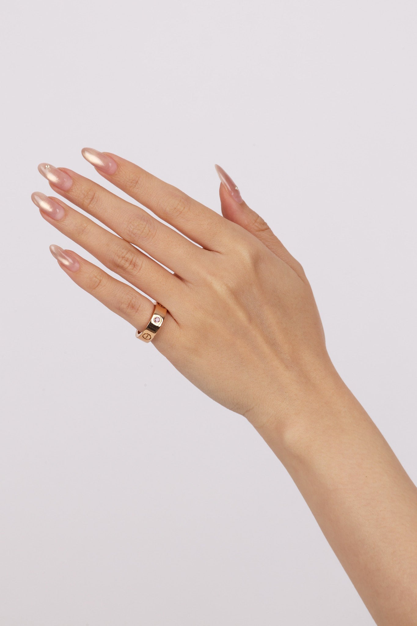 Cartier Rose Gold Sapphire Love Ring, Size US 4