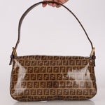 Fendi Zucchino Coated Canvas Baguette Bag