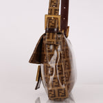 Fendi Zucchino Coated Canvas Baguette Bag