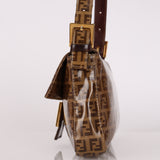 Fendi Zucchino Coated Canvas Baguette Bag