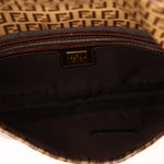 Fendi Zucchino Coated Canvas Baguette Bag