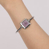Gucci 1900L Square Stainless Steel Pink Mother of Pearl Face Watch 19mm