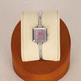 Gucci 1900L Square Stainless Steel Pink Mother of Pearl Face Watch 19mm
