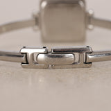 Gucci 1900L Square Stainless Steel Pink Mother of Pearl Face Watch 19mm