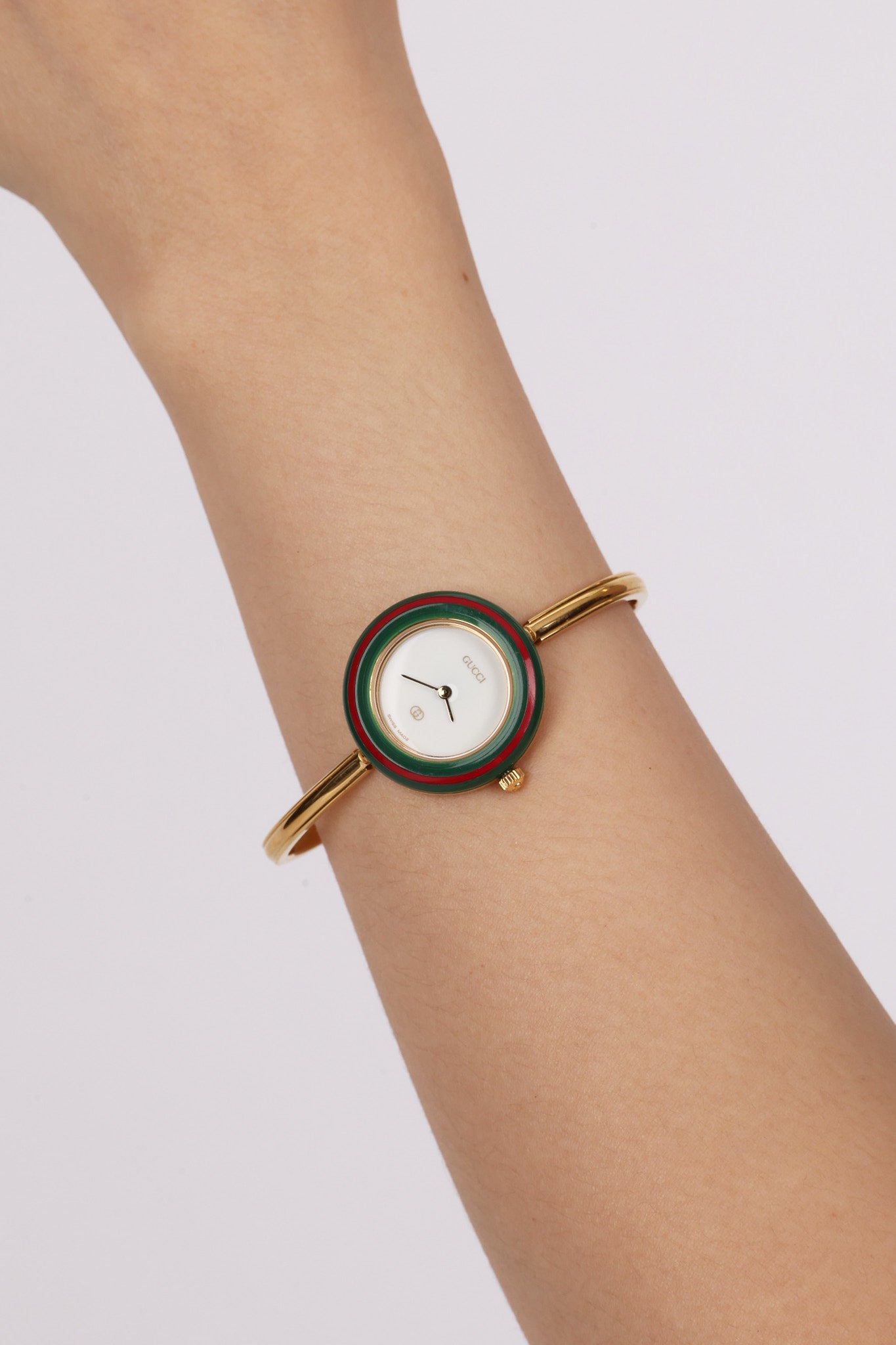 Gucci Multicolor Gold Bezel Watch