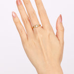 18K Yellow Gold and Diamond Trilogy Ring, Size US 5.75