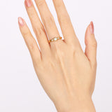 18K Yellow Gold and Diamond Trilogy Ring, Size US 5.75