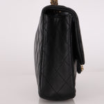 Chanel Westminster Pearl Chain Single Flap Black Lambskin MMHW