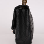 Chanel Westminster Pearl Chain Single Flap Black Lambskin MMHW