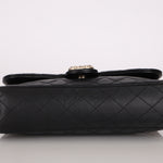 Chanel Westminster Pearl Chain Single Flap Black Lambskin MMHW